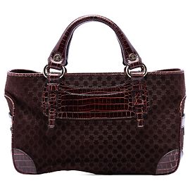 Céline Bolsa Celine Boogie em camurça marrom Macadam Marrom Castanho escuro