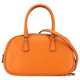 Bolsa Mini Prada Orange em couro de javali Laranja