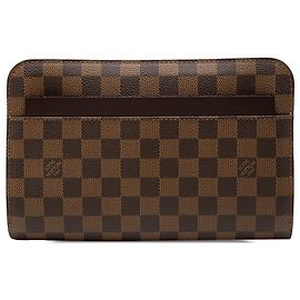 Louis Vuitton Pochette Saint Louis in Damier Ebene marrone Marrone