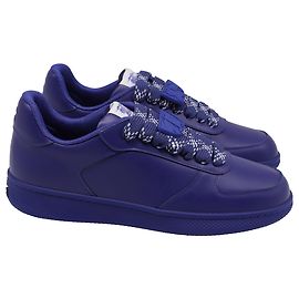 Baskets basses Burberry Terrace en cuir bleu Bleu