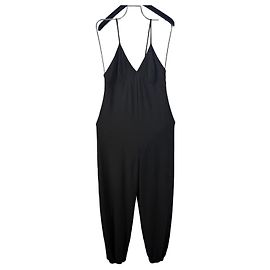 Norma Kamali Schwarzer Jumpsuit Schwarz