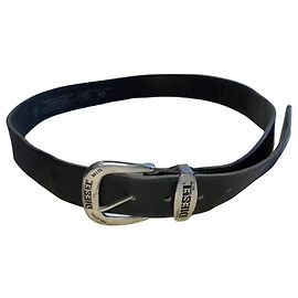 Cinto de couro Diesel Calapiell Preto