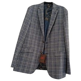 Giacca Etro a quadri blu Blu