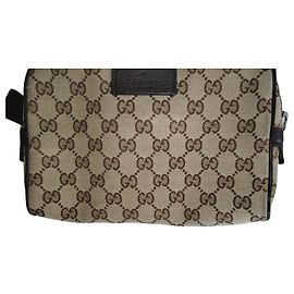 Bolsa de cintura Gucci GG Supreme Monogram marrom e bege Marrom Bege