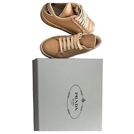 Prada America's Cup Sneakers in pelle beige Beige