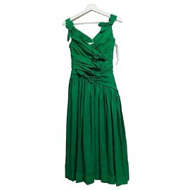 Zimmermann Robe Midi Twiggy en Lin Verte Vert
