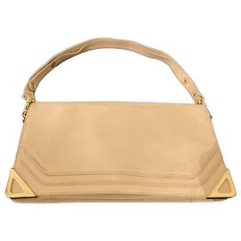 Jean Patou Borbonese Beige Leather Shoulder Bag Beige