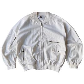 Issey Miyake IS Chisato Tsumori Design White Bomber Jacket White