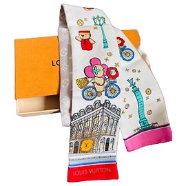 Louis Vuitton Bandeau Monogram Vivienne Paris Natale 2021 Rosa Bianco Rosso Blu Beige D'oro