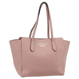 Bolsa Tote GUCCI Swing em couro Rosa Ouro 354408 Auth 177603 Rosa Dourado