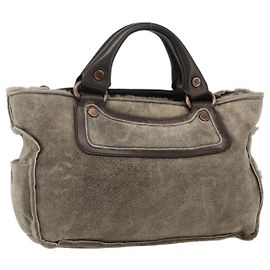 Céline Bolsa CELINE Boogie bag Mouton Brown Auth 180091A Marrom
