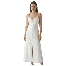 Autre Marque White midi dress with thin straps White