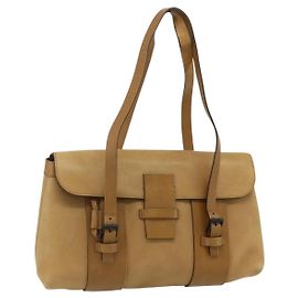 Bolsa GUCCI de couro Bege 101287 Auth 177601 Bege