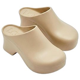 Loewe Foam Terra Clog 90 Rubber Clogs in Oat Milk Beige
