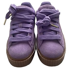 Baskets Puma Plateforme en daim violet Violet