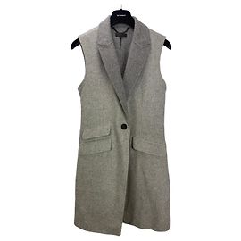 Rag & Bone Grey Wool Cashmere Sleeveless Blazer Vest Grey