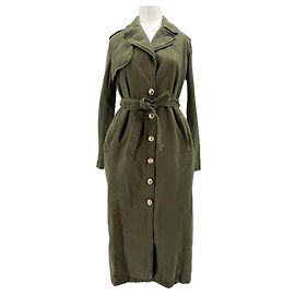 Vestido L'Agence de algodón caqui S Caqui
