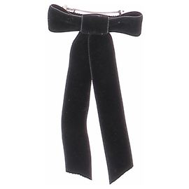 Barrette nœud en velours noir Jennifer Behr Noir