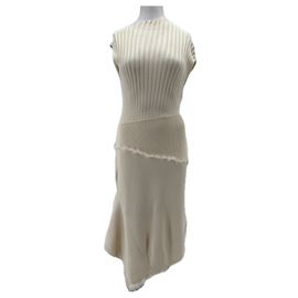 Autre Marque YEON Kleid Creme Beige