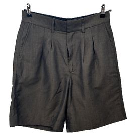 Autre Marque Bermuda marron en lin Brown