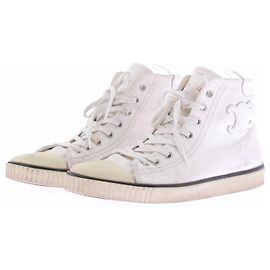 Baskets en toile blanches Céline 39 Blanc
