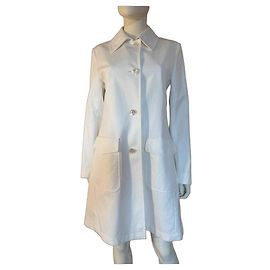 Gabardina de algodón blanco Brioni Blanco