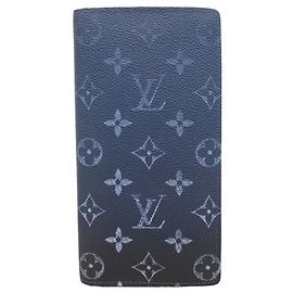 Cartera Louis Vuitton Monogram Gradient Brazza NM Long Azul marino