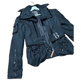 Giacca vintage Christian Dior in misto cotone nero Nero
