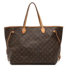 Louis Vuitton Marron Monogram Neverfull GM Marron