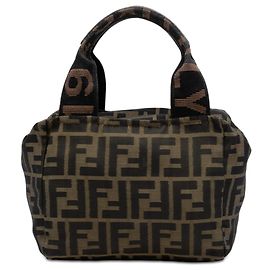 Fendi Brown Mini Zucca Canvas Handbag Brown