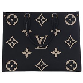 Louis Vuitton Black Bicolor Monogram Empreinte Giant Onthego MM Noir
