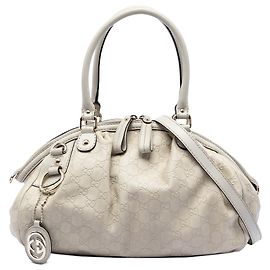 Borsa Gucci Bianca Guccissima Sukey Bianco