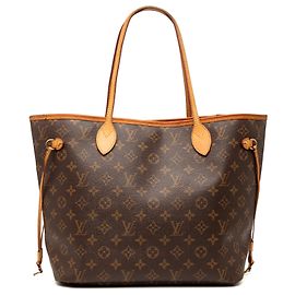 Louis Vuitton Marrom Monogram Neverfull MM Marrom