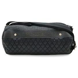 Borsa a tracolla Chanel Sport Line in nylon trapuntato Nero