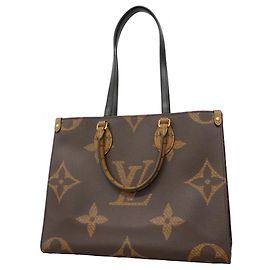 Borsa Tote Louis Vuitton Monogram Reverse Giant OnTheGo MM Marrone