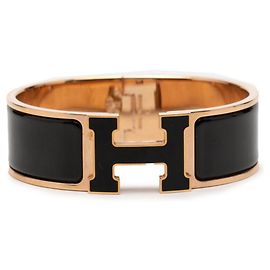 Hermès Bracelet Hermes Clic Clac H PM Noir Doré