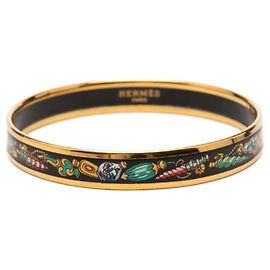 Hermès Hermes Email PM Cloisonné Bangle Multiple colors Golden