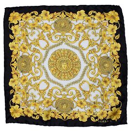 Versace, pañuelo de bolsillo con estampado barocco Multicolor