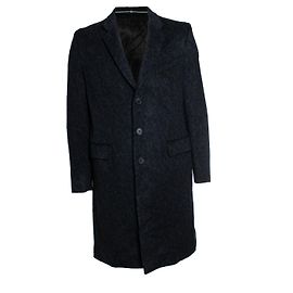 Givenchy, casaco de lã mesclada cinza de abotoamento simples Cinza