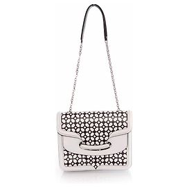 Alexander McQueen, Bolsa Satchel Heroine Black and White. Multicor