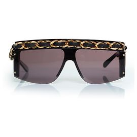 Chanel, vintage black chain sunglasses Black