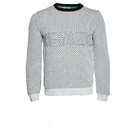 KENZO, Strickpullover in Schwarz und Weiß Mehrfarben