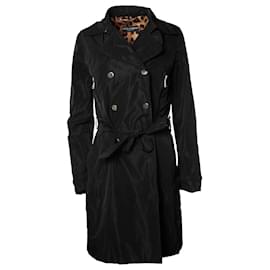 Dolce & Gabbana, Schwarzer Trenchcoat Schwarz