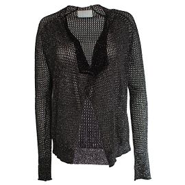 Zadig & Voltaire, cardigan daphnee en maille lurex Multicolore