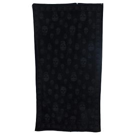 Alexander McQueen, Toalla de playa Skull en negro Negro