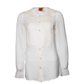 Tory burch, blusa blanco roto Blanco