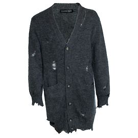 Alexander McQueen, Grey distressed cardigan Grey