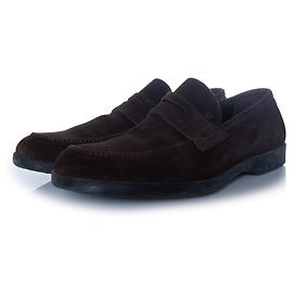 Autre Marque Fratelli Rossetti, mocassins penny en daim marron Marron