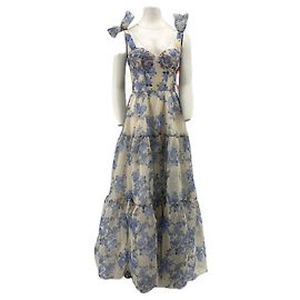 Robe à fleurs Milla Camila S Bleu Coton Bleu