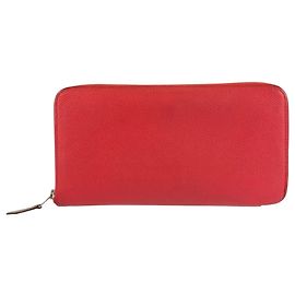 Hermès Hermes Azap Long Wallet in Red Red